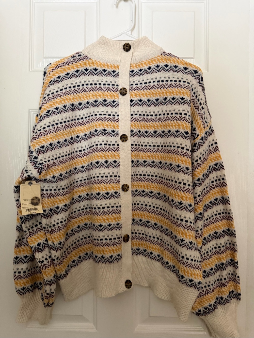 St. John’s bay multicolor button sweater